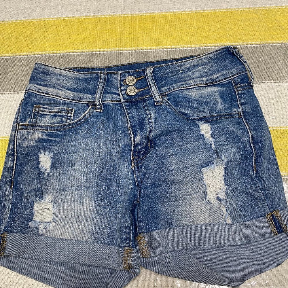 Denim Midi Shorts Size 5